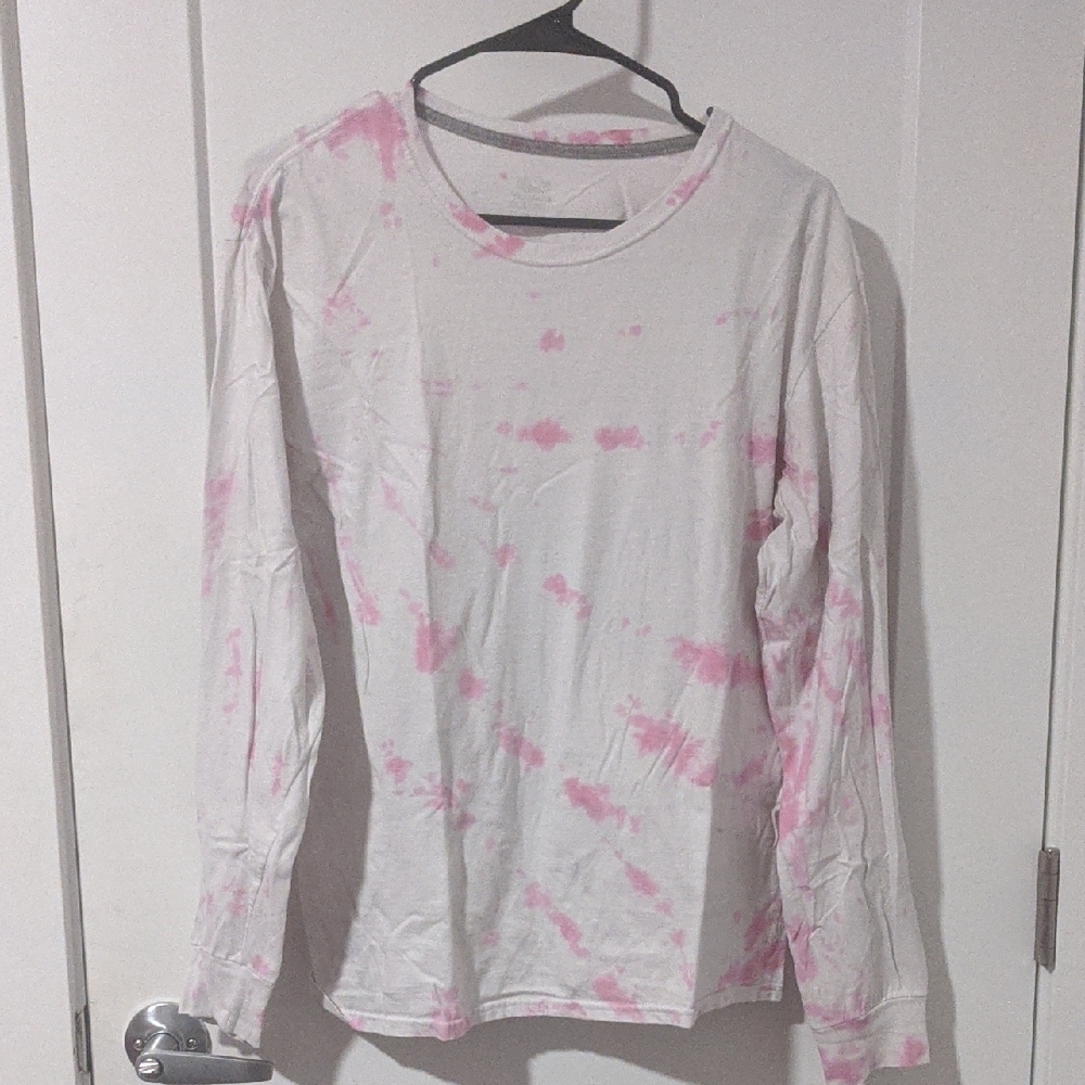Pink Tie-Dye Long Sleeve Shirt